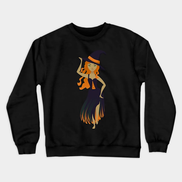 Cute Witch Crewneck Sweatshirt by CraftCloud